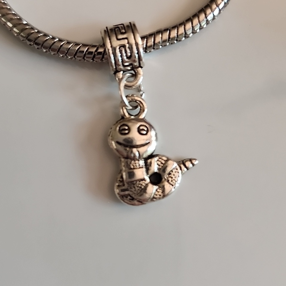 RattleSNAKE Charm for European Style Bracelets Fits Pandora Systems